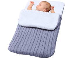 Inovra ® Warme Winter Wikkelzak voor Baby's, Universele Voetenzak voor Kinderwagens, Zachte Deken 0-6 Maanden