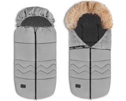 Lionelo Frode Slaapzak voor kinderen - voor sleeën - autostoel-kinderwagen - anti-allergisch - waterdicht - warm - bont - winter - 90x45 cm