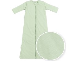 Meyco Baby Slaapzak Winter Slub - afritsbare mouwen - soft green - 90cm - winterslaapzak