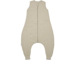 Meyco Baby Uni baby winter slaapoverall jumper - pre-washed hydrofiel - sand - 104cm