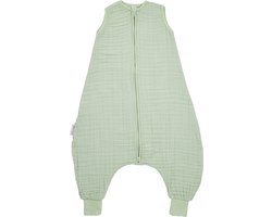 Meyco Baby Uni baby zomer slaapoverall jumper - pre-washed hydrofiel - soft green - 104cm