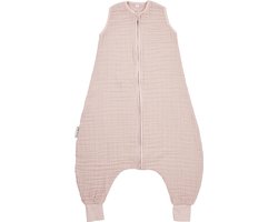 Meyco Baby Uni baby zomer slaapoverall jumper - pre-washed hydrofiel - soft pink - 104cm