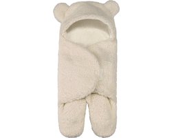 MINIIYOU - Teddy Babyslaapzak - Crème - Herfst - Inbakerdoek Baby newborn 0-2 mnd