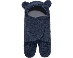 MINIIYOU - Teddy Babyslaapzak - Navy - Inbakerdoek Baby - Maat 62/68