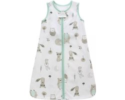 Miracle Baby - Zomer Slaapzak - Mint - Bosdieren - Wit - 6 tot 18 maanden