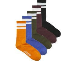 Jack & Jones Junior Sportsokken Jongens JACFRANCIS Tennissokken Multicolour 5-Pack - Maat 33/37