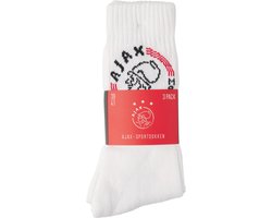 Ajax-sokken 3-pack wit met logo