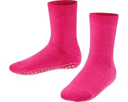 Catspads Slofsokken voor meisjes en jongens comforabel dik mid-rise zonder motief met noppen winter ondoorzichtig warm thermisch Katoen Merino Wol Roze Kinderen sokken - Maat 31-34