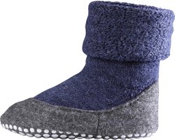 Cosyshoe Slofsokken voor meisjes en jongens comfortabel warm winter antislip ondoorzichtig zacht mid-rise met vilten zool zonder motief met noppen Merinowol Blauw Kinderen sokken - Maat 25-26