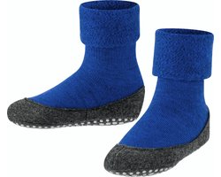 Cosyshoe Slofsokken voor meisjes en jongens comfortabel warm winter antislip ondoorzichtig zacht mid-rise met vilten zool zonder motief met noppen Merinowol Blauw Kinderen sokken - Maat 27-28