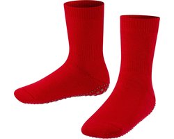 FALKE Catspads antislip noppen katoen merino wol huissokken kinderen rood - Maat 27-30