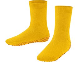 FALKE Catspads antislip noppen katoen merinowol huissokken kinderen geel - Maat 39-42