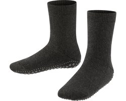 FALKE Catspads antislip noppen katoen merinowol huissokken kinderen grijs - Maat 35-38