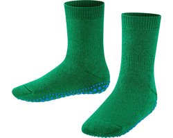 FALKE Catspads antislip noppen katoen merinowol huissokken kinderen groen - Maat 31-34