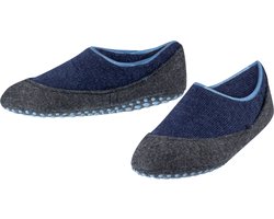 FALKE Cosyshoe antislip noppen merinowol huissokken pantoffels kinderen blauw - Maat 23-24