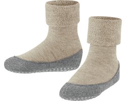 FALKE Cosyshoe Minis antislip noppen merinowol huissokken pantoffels kinderen beige - Maat 21-22