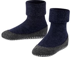 FALKE Cosyshoe Minis antislip noppen merinowol huissokken pantoffels kinderen blauw - Maat 21-22