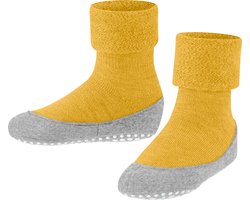 FALKE Cosyshoe Minis antislip noppen merinowol huissokken pantoffels kinderen geel - Maat 23-24