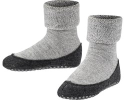 FALKE Cosyshoe Minis antislip noppen merinowol huissokken pantoffels kinderen grijs - Maat 21-22