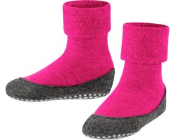 FALKE Cosyshoe Teens antislip noppen merino wol huissokken pantoffels kinderen roze - Maat 29-30