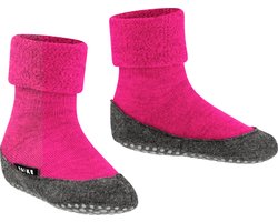 FALKE Cosyshoe Teens antislip noppen merino wol huissokken pantoffels kinderen roze - Maat 31-32