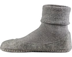 FALKE Cosyshoe Teens antislip noppen merinowol huissokken pantoffels kinderen grijs - Maat 31-32