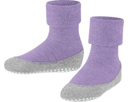 FALKE Cosyshoe Teens antislip noppen merinowol huissokken pantoffels kinderen purper - Maat 31-32