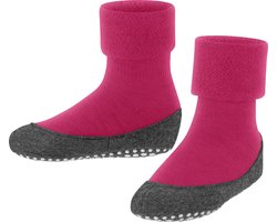 FALKE Cosyshoe Teens antislip noppen merinowol huissokken pantoffels kinderen purper - Maat 33-34