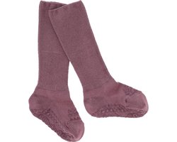 GoBabyGo - Bamboe Antislip Sokjes - Sokken - Mist Plum  12-24 maanden