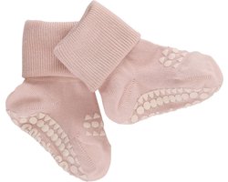 GoBabyGo - Bamboe Antislip Sokjes - Sokken - Soft Pink  6-12 maanden