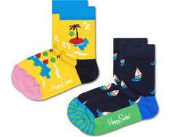 Happy Socks KIIT02-6500 Kids Island In The Sun Socks 2-pack - maat 2-3Y