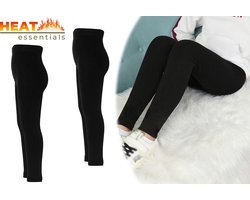 Heat Essentials - Fleece Legging Kinderen - Fleece Panty - 2 Stuks - Zwart - 104-116 - Thermokleding Kinderen - Thermolegging Kinderen - Dikke Fleece Legging - Thermo Ondergoed - Thermo Legging - Thermo Broek