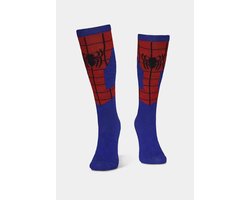 Marvel Spider-Man - Web Artwork Kniehoge sokken - Blauw/Rood