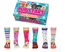 ODD SOCKS Kindersokken Pup Stars Multipack Mismatched 30-39 Cadeaudoos