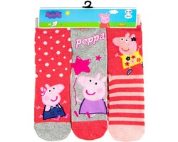 PEPPA PIG SOKKEN - 3 PAAR SOKKEN - MAAT 27-30 - ROZE