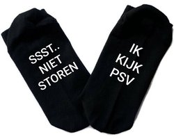 Rebelkidz - Sokken met tekst - ssst.. niet storen, ik kijk PSV- Maat 35-38