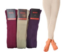 Rogo Meisjes Maillot Legging - 3-Pack - Paars/Bordeaux/Beige - Kinderen - Maat 134/140