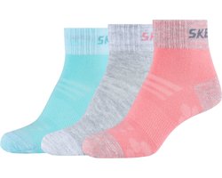 Skechers 3PPK Wm Mesh Ventilation Quarter Socks SK42022-3060, voor meisje, Veelkleurig, Sokken, maat: 35-38