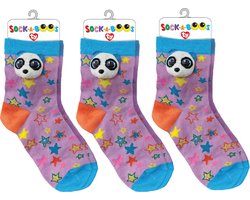 Sorprese The Kids - Kindersokken - 3 paar - 4-10 jaar oud - One size fits all - Panda - Cadeau - sokken