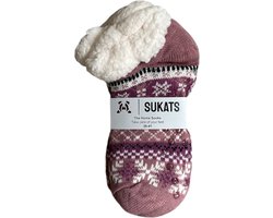 Sukats® Huissokken Kort - Homesocks - Maat 36-41 - Antislip sokken - Fluffy Sokken - Huissokken Dames - Slofsokken - Variant 128 - Meerdere Maten en Varianten