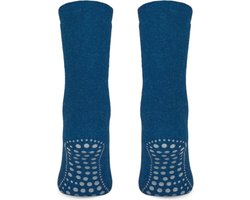 Topsocks huissokken met antislip noppen kleur: jeans maat: 35-38