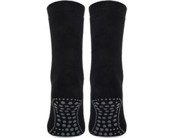 Topsocks huissokken met antislip noppen kleur: zwart maat: 43-46