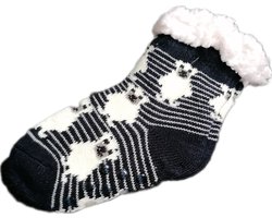 Wintersokken - Huissokken - kinderen - Warme wintersokken - Anti-slip - Kleur Zwart Wit - Beren Patroon - Maat 24 t/m 27 - Kerst - Cadeau