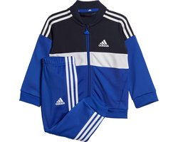 adidas Sportswear Tiberio 3-Stripes Colorblock Shiny Trainingspak Kids - Kinderen - Blauw- 68