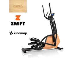 Hammer Fitness CrossPace 5.0 NorsK - Elliptical - Crosstrainer - met Zwift en Kinomap - Hardhout