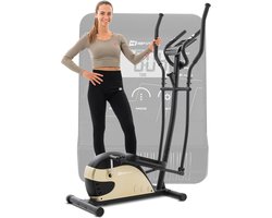 Hop-Sport Crosstrainer HS-003C Ergometer Elliptische trainer Nordic Walking Stepper Ideaal voor thuis tot 120 kg goud, crosstepper voor thuis