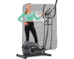 Hop-Sport Crosstrainer HS-003C Ergometer Elliptische trainer Nordic Walking Stepper Ideaal voor thuis tot 120 kg grijs, crosstepper voor thuis