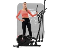 Hop-Sport crosstrainer HS-2050C Rood voor thuisgebruik met LCD display en hartslagmeting - zeer stille crosstrainer met magnetisch remsysteem en ergonomische Rood