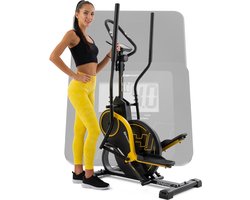 Hop-Sport Crosstrainer HS-450B Dynamic voor thuis met Bluetooth, console en tablet houder, met magnetisch remsysteem und 8 kg vliegwiel, 2in1 mix van elliptische trainer-en stepper-workout, tot 120 kg…