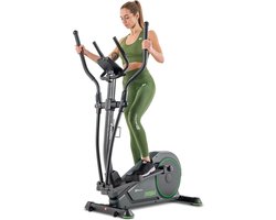 Hop-Sport HS-120C Prim Elektrisch-magnetische Crosstrainer voor thuis, ergometer met 14 kg vliegwiel, elliptische trainer app compatibel, 12 programma's, 32 stappen magnetische weerstand